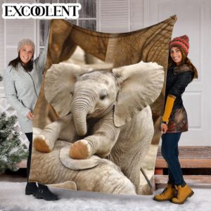 Elephant Cute Baby Fleece Throw Blanket - Soft And Cozy Blanket - Best Weighted Blanket For Adults