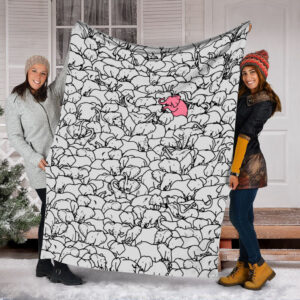 Elephant Don’t Blend Into The Crowd Fleece Throw Blanket - Throw Blankets For Couch - Best Blanket For All Seasons
