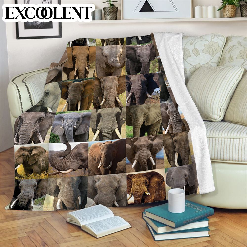 Elephant Face Shape Fleece Throw Blanket – Soft And Cozy Blanket – Best Weighted Blanket For Adults