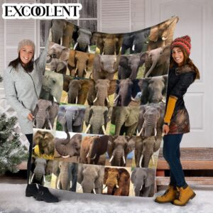 Elephant Face Shape Fleece Throw Blanket - Soft And Cozy Blanket - Best Weighted Blanket For Adults