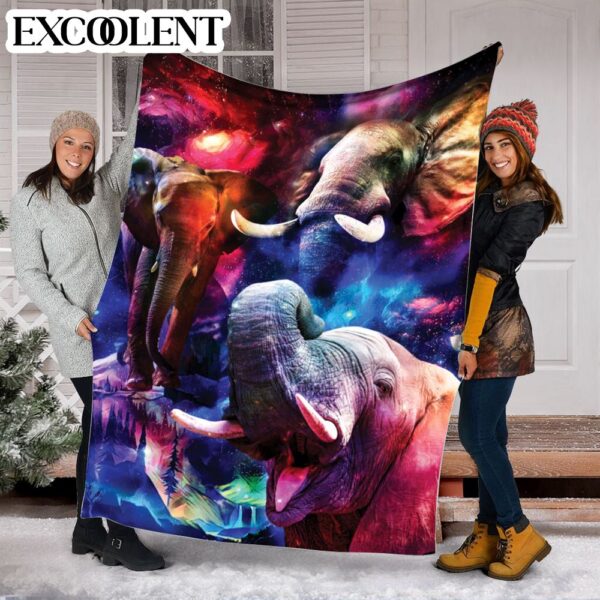 Elephant Galaxy Magic Art Fleece Throw Blanket – Soft And Cozy Blanket – Best Weighted Blanket For Adults