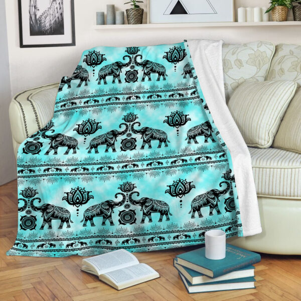 Elephant Indian Blanket Version 2 Sofa Bed Lightweight Cozy Throws Bed Blanket Soft Suitable For All Season_4079