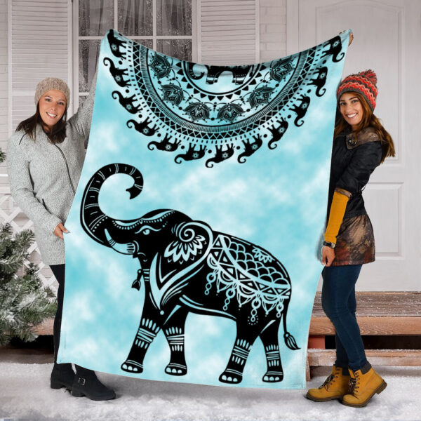 Elephant Indian Fleece Throw Blanket – Throw Blankets For Couch – Best Blanket For All Seasons
