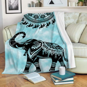 Elephant Indian Fleece Throw Blanket - Throw Blankets For Couch - Best Blanket For All Seasons