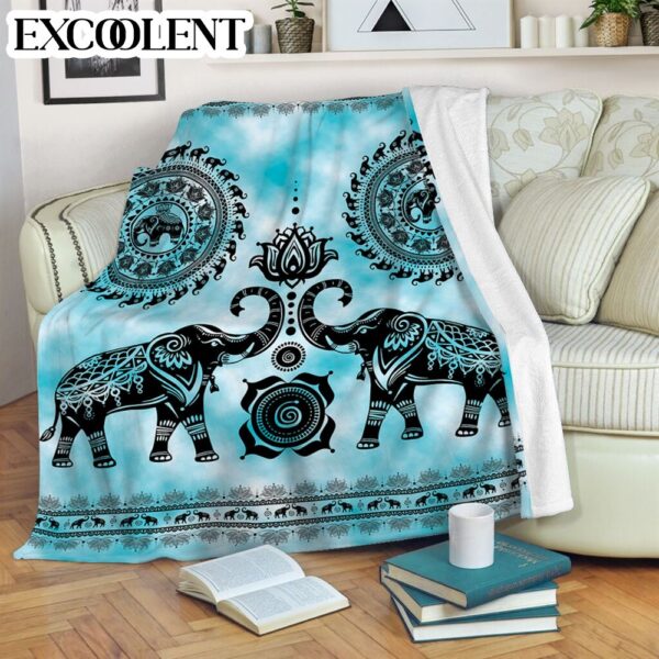 Elephant Mandala Id Fleece Throw Blanket – Soft And Cozy Blanket – Best Weighted Blanket For Adults