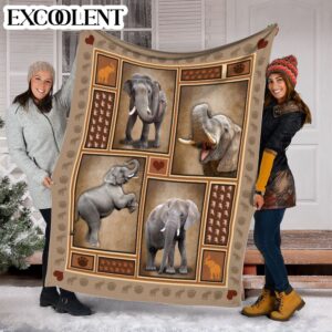 Elephant Shape Fl Quilt Fleece Throw Blanket - Soft And Cozy Blanket - Best Weighted Blanket For Adults