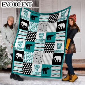 Elephant Shape Pattern Fleece Throw Blanket - Soft And Cozy Blanket - Best Weighted Blanket For Adults