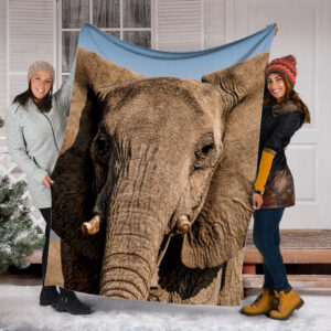 Elephant Shortcut Fleece Throw Blanket – Throw…