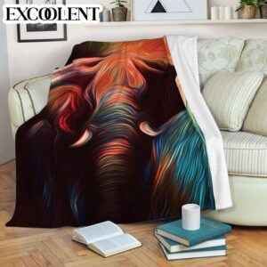 Elephant Unique Art Fleece Throw Blanket –…