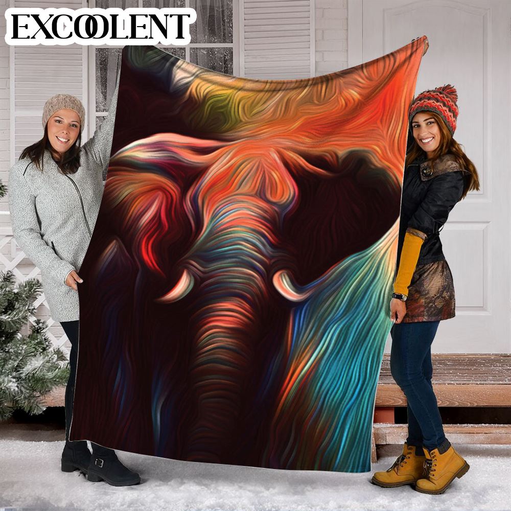 Elephant Unique Art Fleece Throw Blanket – Soft And Cozy Blanket – Best Weighted Blanket For Adults
