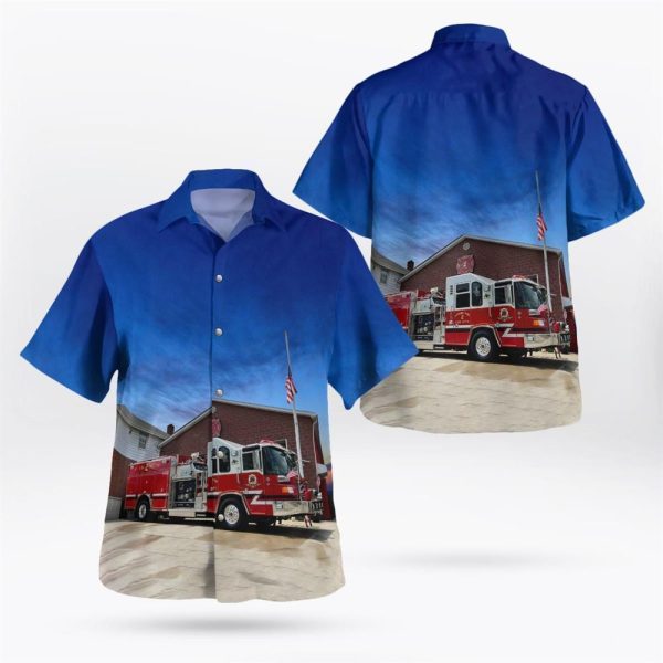 Elmwood Park, New Jersey, Elmwood Park Fire Department Company 2 Hawaiian Shirt – Gifts For Firefighters In Elmwood Park, NJ