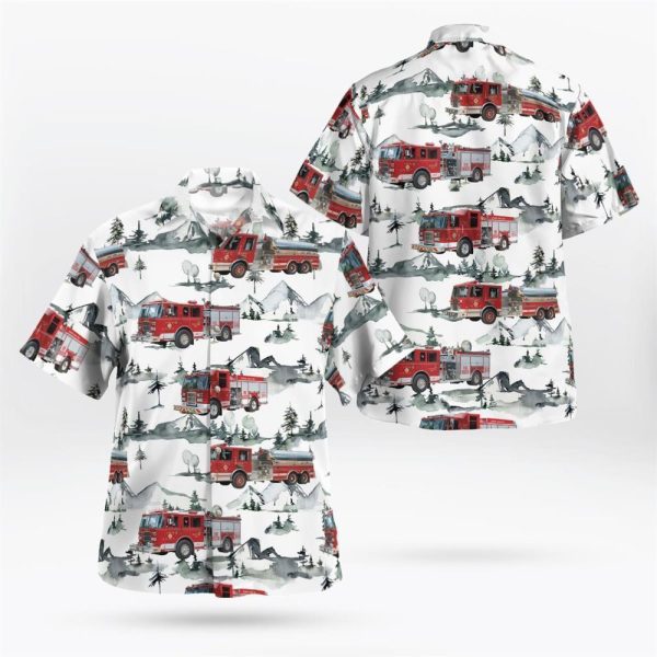 Elwood, New Jersey, Elwood Volunteer Fire Company No. 1 Hawaiian Shirt – Gifts For Firefighters In Elwood, NJ