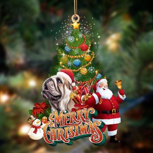 English Bulldog Christmas Tree&Dog Hanging Christmas Plastic…