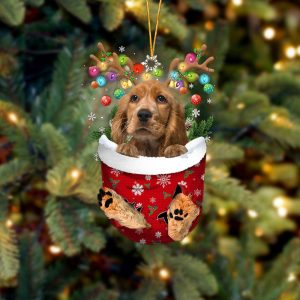 English Cocker Spaniel In Snow Pocket Christmas…