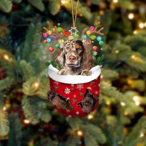 English Setter In Snow Pocket Christmas Ornament…