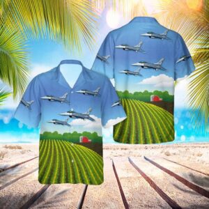 F-16c Iowa Air National Guard 132nd Fighter Wing Hawaiian Shirt - Hawaiian Outfit For Men - Gift For Young Adult