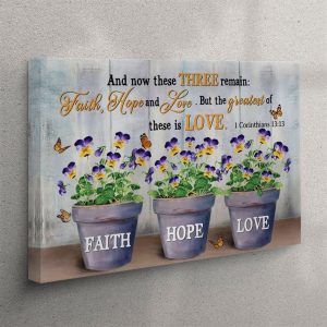 Faith Hope Love Canvas Wall Art –…