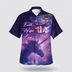 Faith Hope Love Jesus Hawaiian Shirt –…