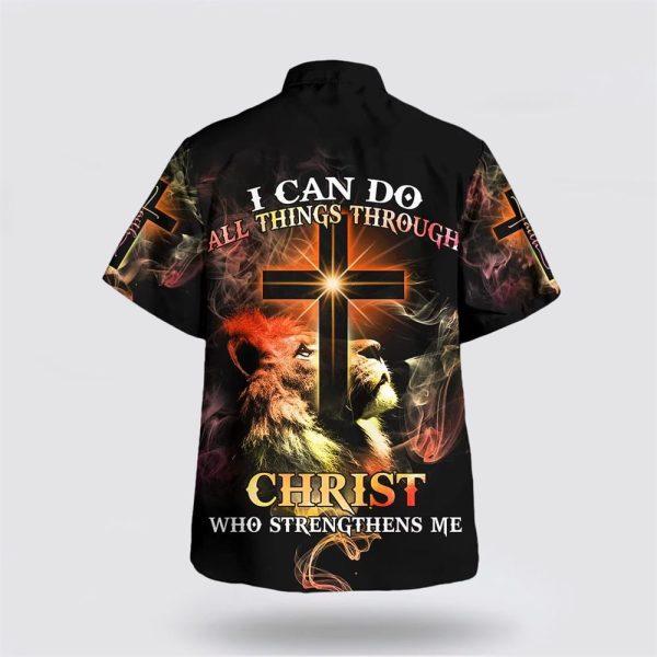 Faith Hope Love Lion Cross Hawaiian Shirts For Men – Gifts For Christians