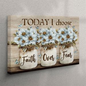 Faith Over Fear Canvas Wall Art –…