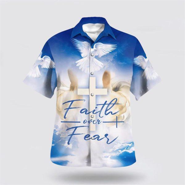 Faith Over Fear Eagle Hawaiian Shirt – Gifts For Christians