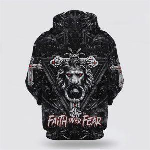 Faith Over Fear Gothic Lion Black All Over Print 3D Hoodie Gifts For Christians 2 gaktkm.jpg