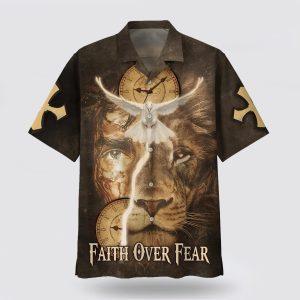 Faith Over Fear Hawaiian Shirt Jesus Lion And Dove Hawaiian Shirts Gifts For People Who Love Jesus 1 er3a2a.jpg