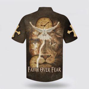 Faith Over Fear Hawaiian Shirt Jesus Lion And Dove Hawaiian Shirts Gifts For People Who Love Jesus 2 dosr1t.jpg