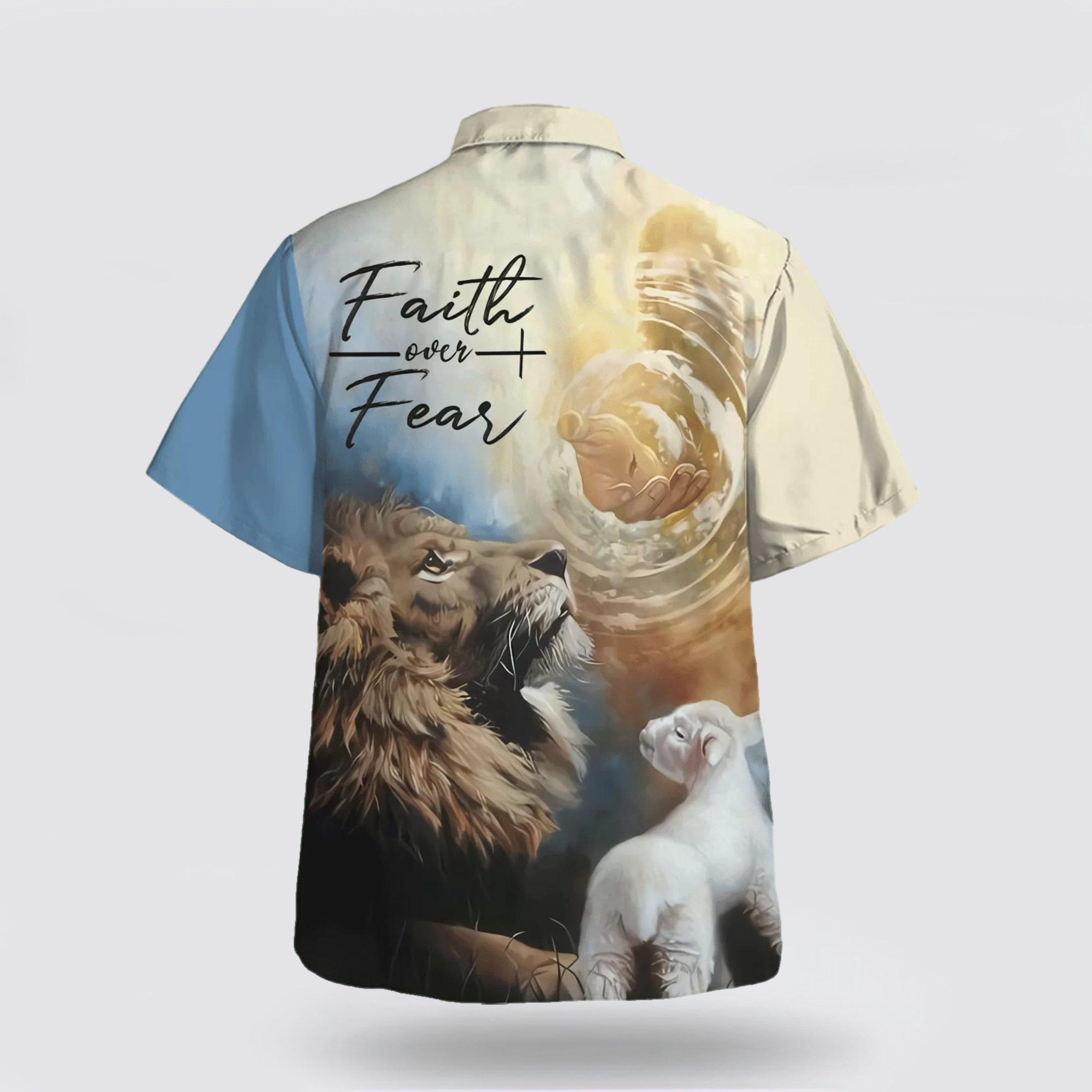 Faith Over Fear Hawaiian Shirt Jesus Lion And Lamb Hawaiian Shirts For Men – Gifts For People Who Love Jesus Faith Over Fear Hawaiian Shirt Jesus Lion And Lamb Hawaiian Shirts For Men – Gifts For People Who Love Jesus