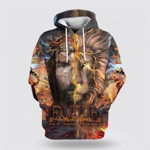 Faith Over Fear Jesus Lion Hoodies Jesus…