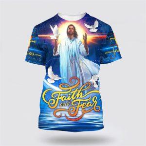 Faith Over Fear Jesus Potrait All Over…