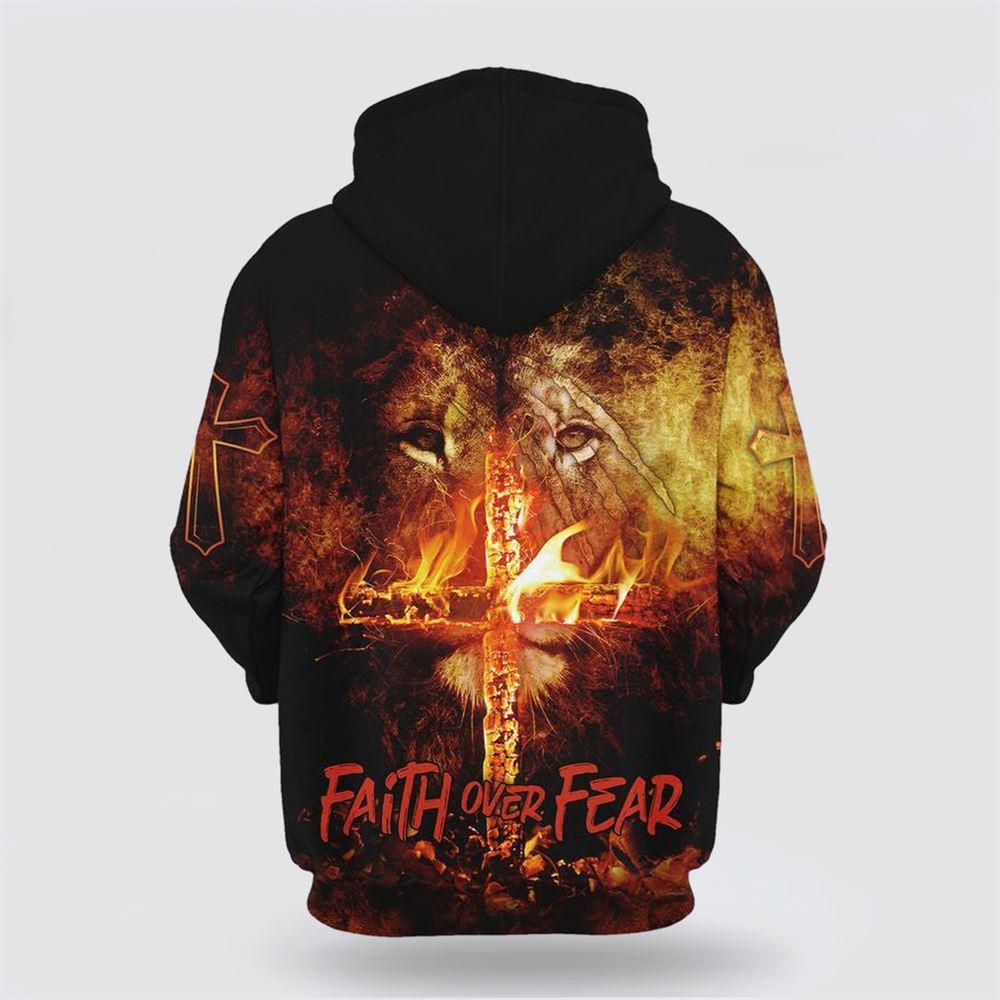Faith Over Fear Lion Christian Cross All Over Print 3D Hoodie – Gifts For Christians Faith Over Fear Lion Christian Cross All Over Print 3D Hoodie – Gifts For Christians