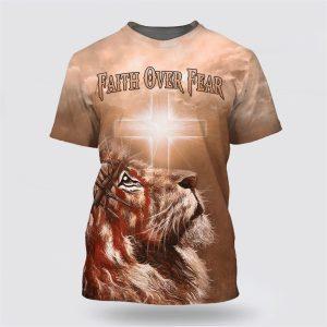 Faith Over Fear Lion Cross All Over…