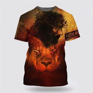 Faith Over Fear Shirts Jesus And The Lion All Over Print 3D T Shirt Gifts For Jesus Lovers 1 nwxcfz.jpg