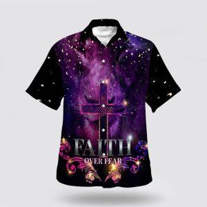 Faith Over Fear The Lion Cross Hawaiian Shirts Gifts For People Who Love Jesus 1 izfyfb.jpg