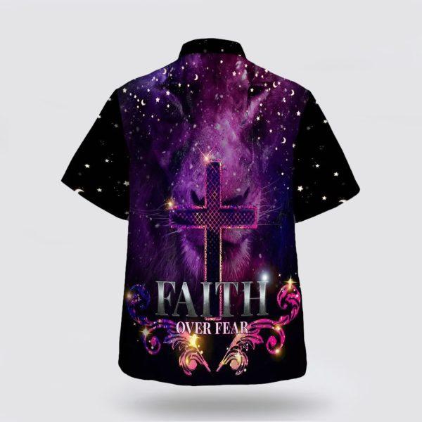 Faith Over Fear The Lion Cross Hawaiian Shirts – Gifts For People Who Love Jesus