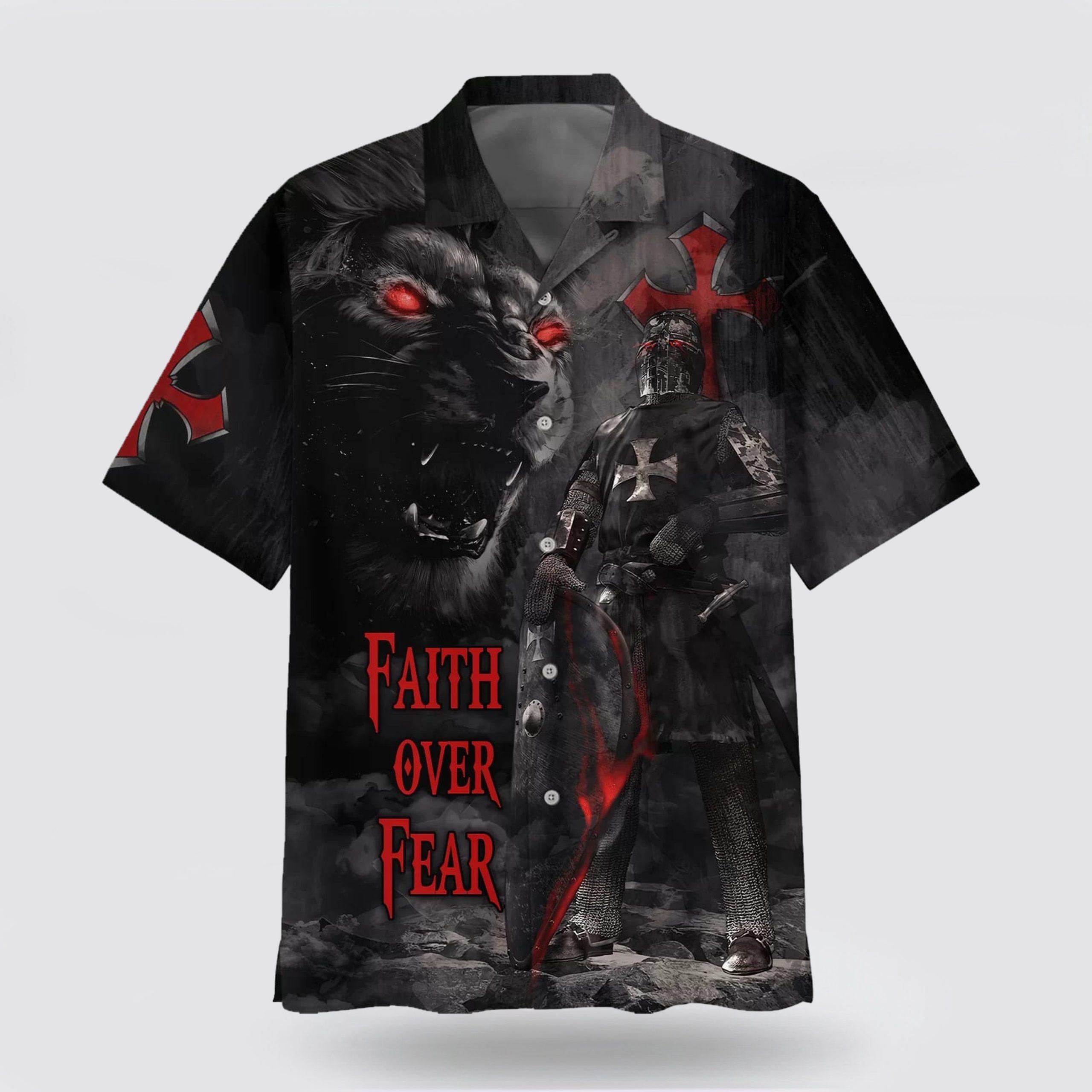 Faith Over Fear Warrior Of Christ Lion Cross Hawaiian Shirts – Gifts For People Who Love Jesus Faith Over Fear Warrior Of Christ Lion Cross Hawaiian Shirts – Gifts For People Who Love Jesus