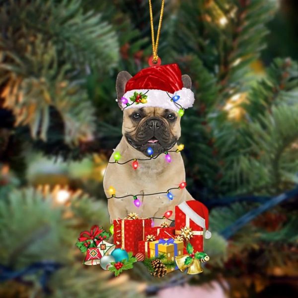 Fawn French Bulldog-Dog Be Christmas Tree Hanging Christmas Plastic Hanging Ornament
