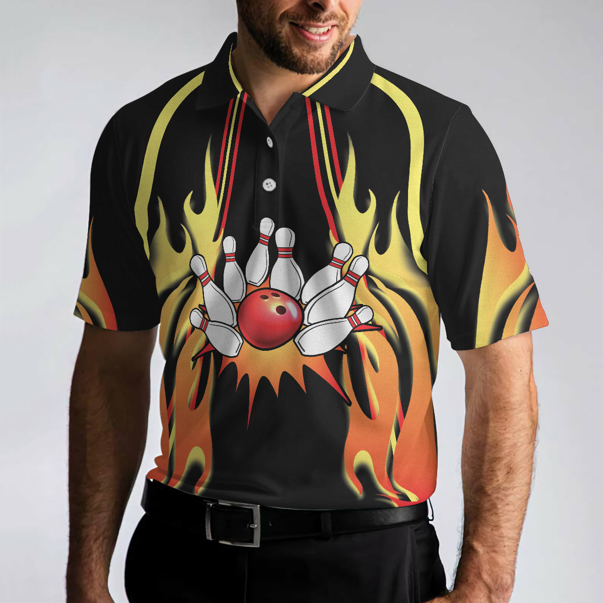 Flame Tenpin Bowling Sleeve Men Polo Shirt – Bowling Men Polo Shirt – Gifts To Get For Your Dad – Father’s Day Shirt Flame Tenpin Bowling Sleeve Men Polo Shirt – Bowling Men Polo Shirt – Gifts To Get For Your Dad – Father’s Day Shirt