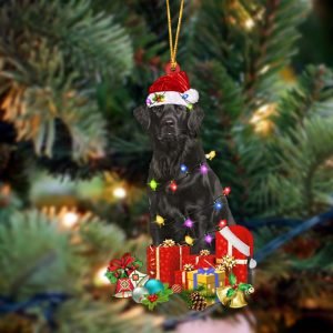 Flat Coated Retriever-Dog Be Christmas Tree Hanging…