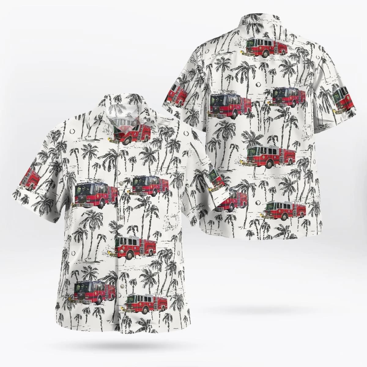 Floral Park, New York, Bellerose Terrace Fire Department Hawaiian Shirt – Gifts For Firefighters In Floral Park, NY
