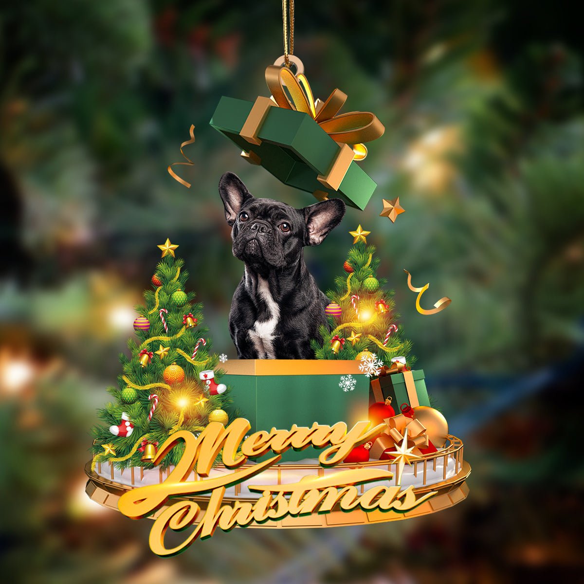 French Bulldog Christmas Gifts&Dogs Hanging Christmas Plastic Hanging Ornament French Bulldog Christmas Gifts&Dogs Hanging Christmas Plastic Hanging Ornament