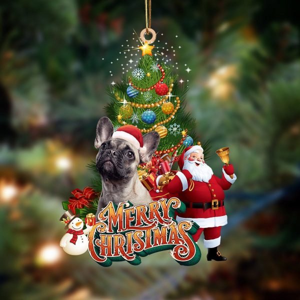French Bulldog Christmas Tree&Dog Hanging Christmas Plastic Hanging Ornament