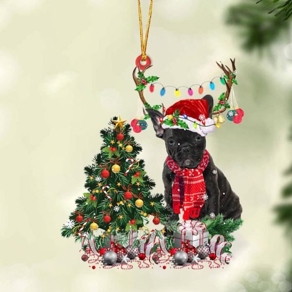French Bulldog Christmas Tree Gift Hanging Christmas Plastic Hanging Ornament – Christmas Decor