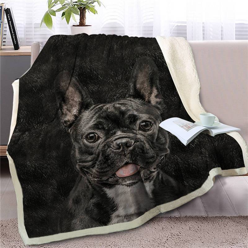 French Bulldog Face Fleece Throw Blanket – Pendleton Sherpa Fleece Blanket – Gifts For Dog Lover French Bulldog Face Fleece Throw Blanket – Pendleton Sherpa Fleece Blanket – Gifts For Dog Lover