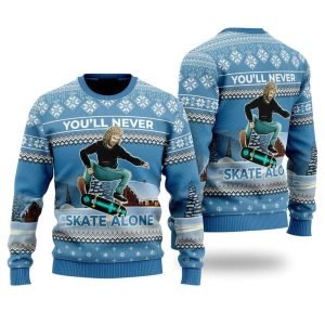 Funny Jesus Skateboarding Ugly Christmas Sweater For Men & Women – Gifts For Christians