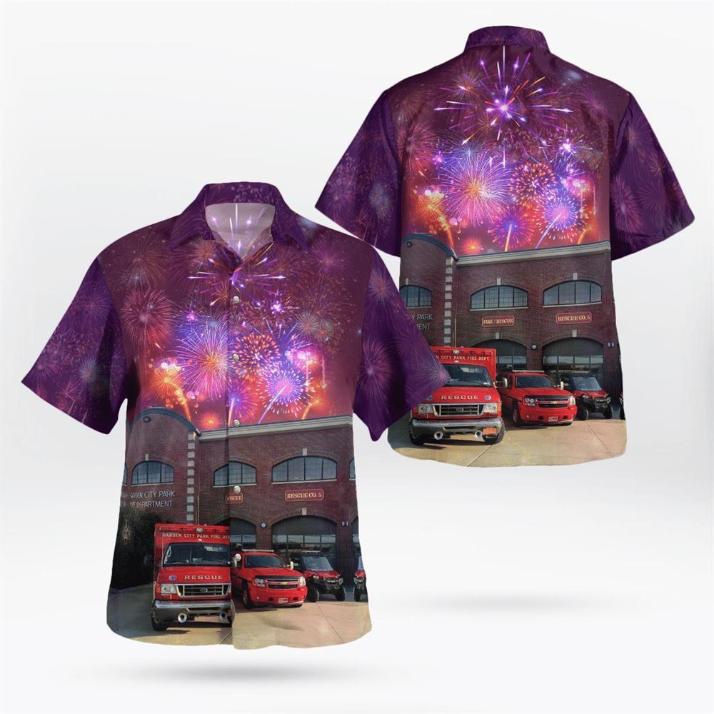 Garden City Park, New York, Garden City Park Fire Department Rescue Squad Company Five, 4th Of July Hawaiian Shirt – Gifts For Firefighters In NY Garden City Park, New York, Garden City Park Fire Department Rescue Squad Company Five, 4th Of July Hawaiian Shirt – Gifts For Firefighters In NY