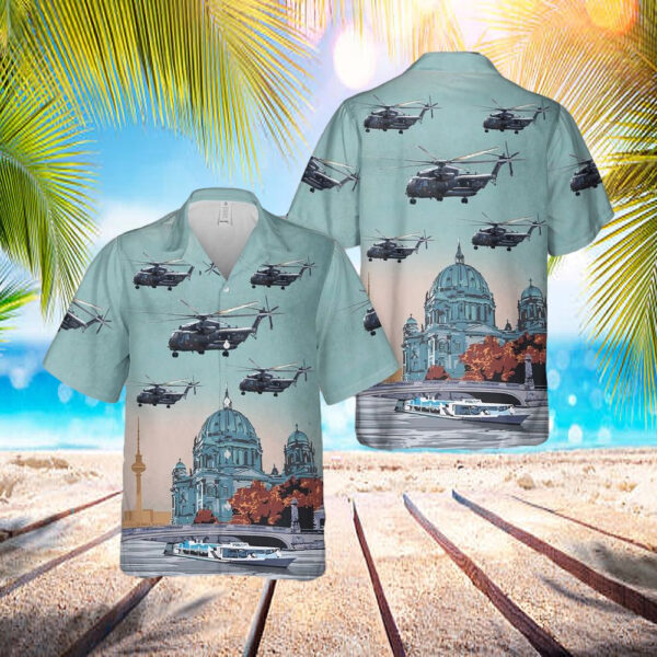 German Air Force Sikorsky Ch-53 Sea Stallion Hawaiian Shirt – Beachwear For Men – Best Hawaiian Shirts