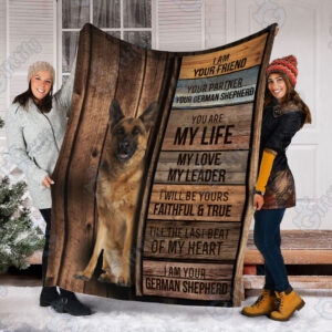 German Shepherd - I Am Your Friend Blanket - Gift For Dog Loverrs - Memorial Sherpa Blanket, Fleece Blanket