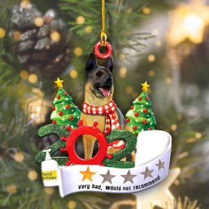 German Shepherd Christmas Shape Christmas Plastic Hanging…